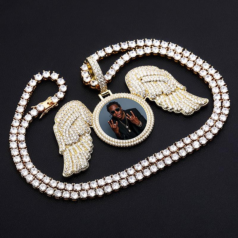 Custom Angelic Photo Pendant 14K - ICECI