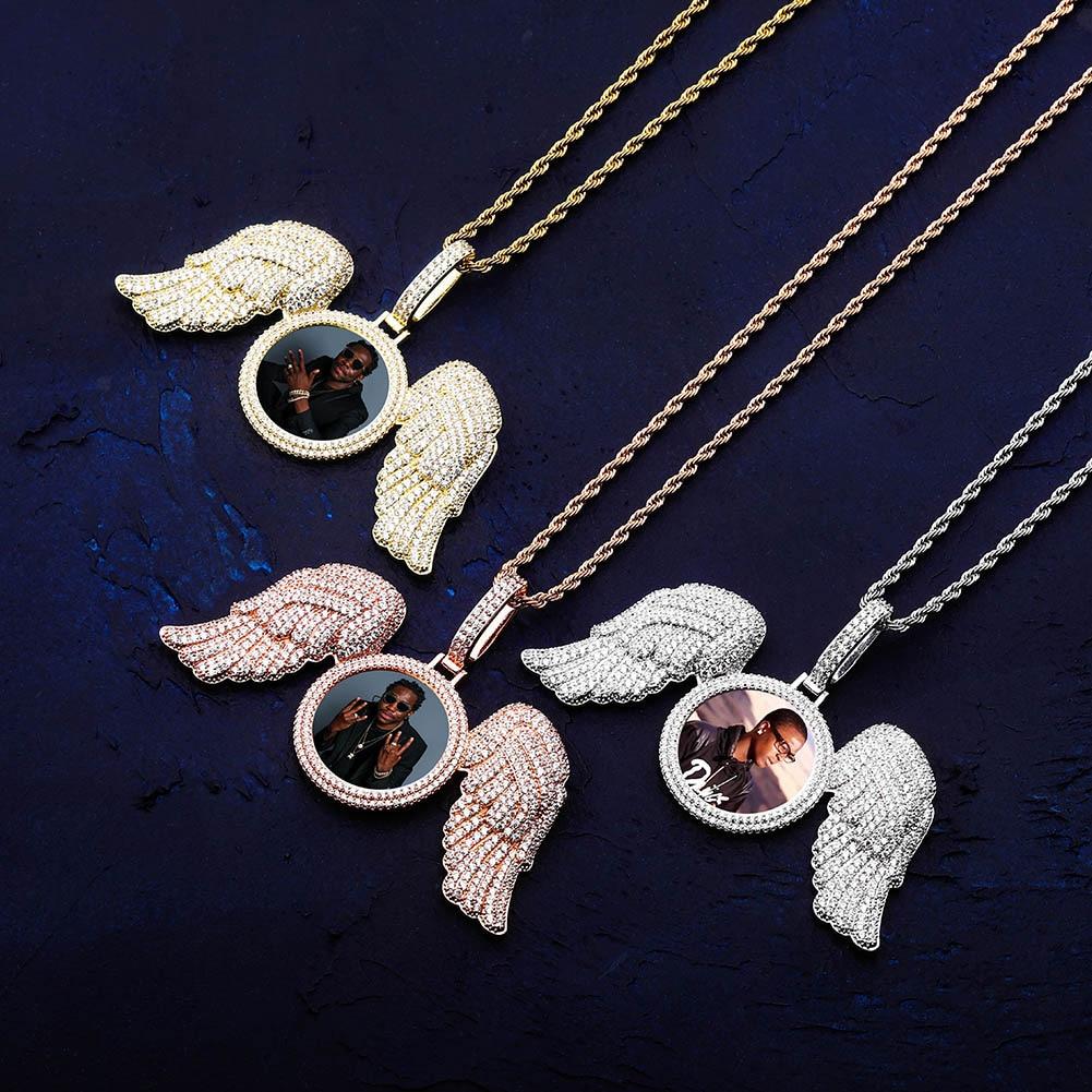 Custom Angelic Photo Pendant 14K - ICECI