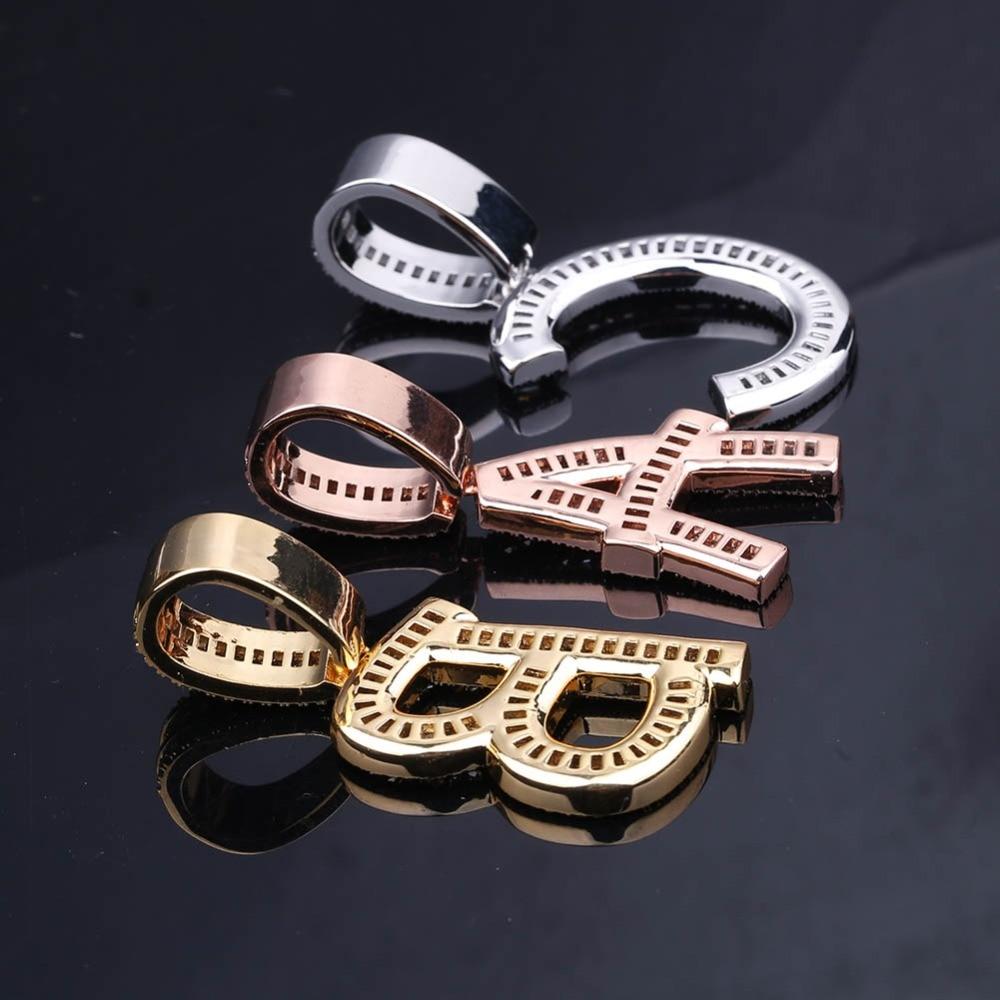 Custom Baguette Font Pendant 14K - ICECI