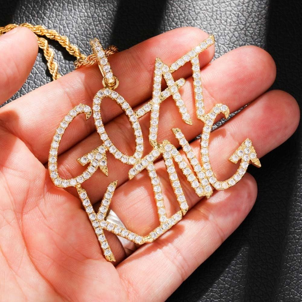 Custom Brush Font Pendant 18K - ICECI