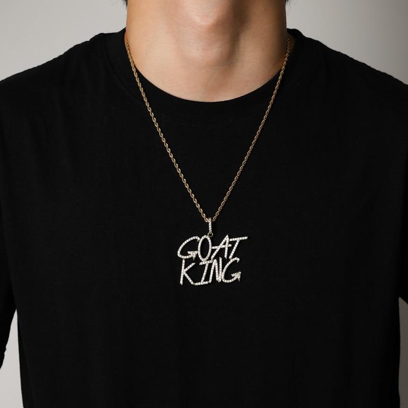 Custom Brush Font Pendant 18K - ICECI