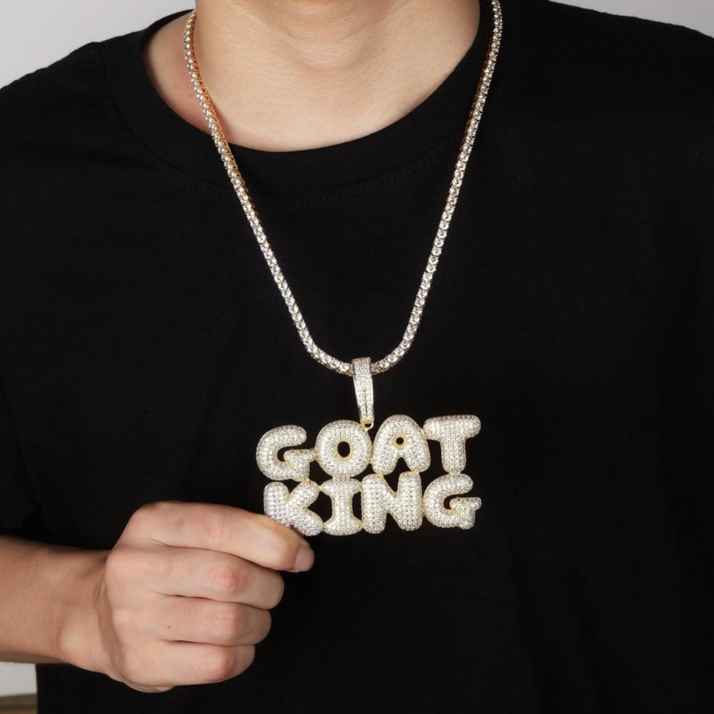 Custom Bubble Font Pendant 18K - ICECI