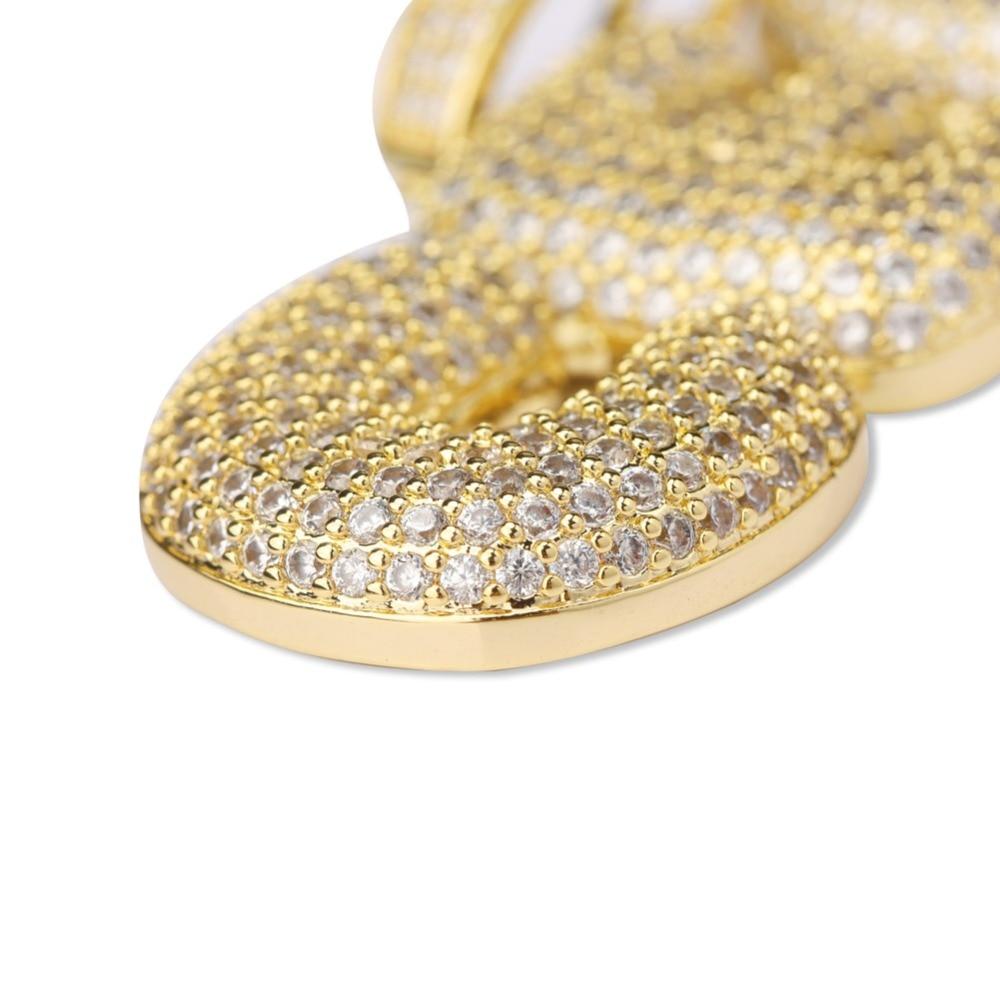 Custom Bubble Font Pendant 18K - ICECI