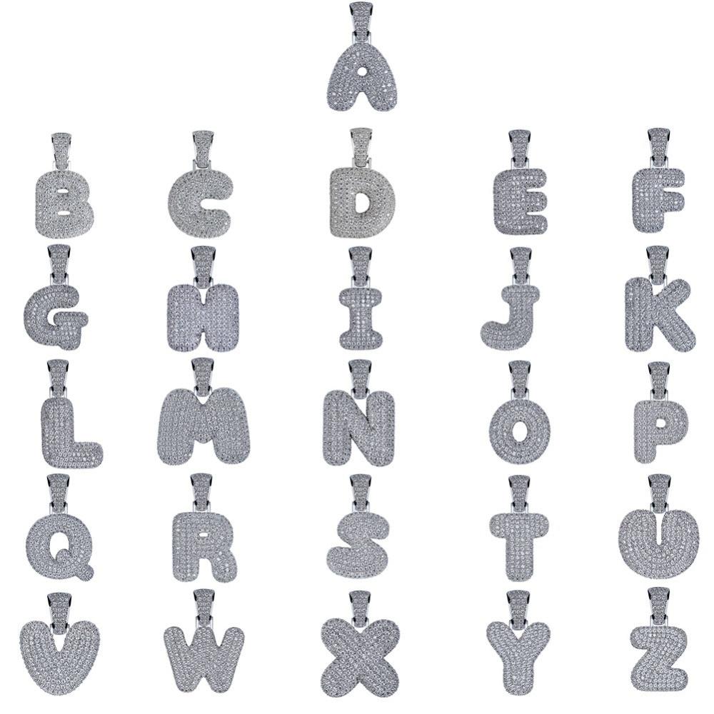 Custom Bubble Letter Pendant 18K - ICECI