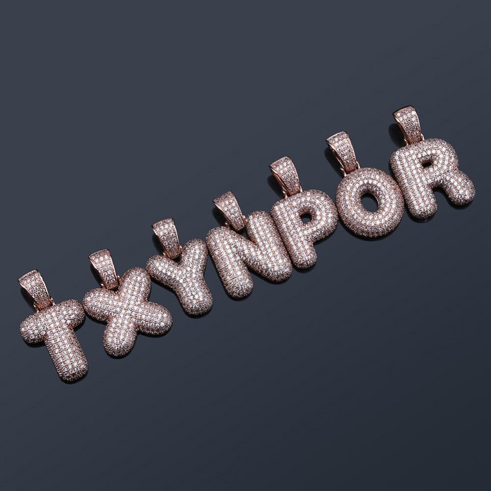 Custom Bubble Letter Pendant 18K - ICECI