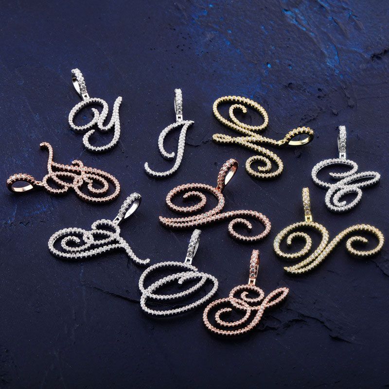 Custom Cursive Font Pendant 18K - ICECI