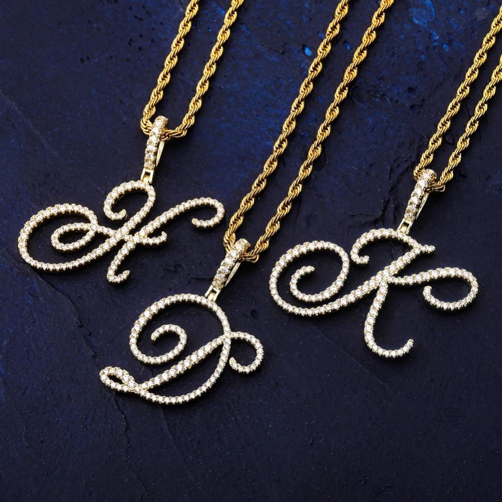 Custom Cursive Font Pendant 18K - ICECI