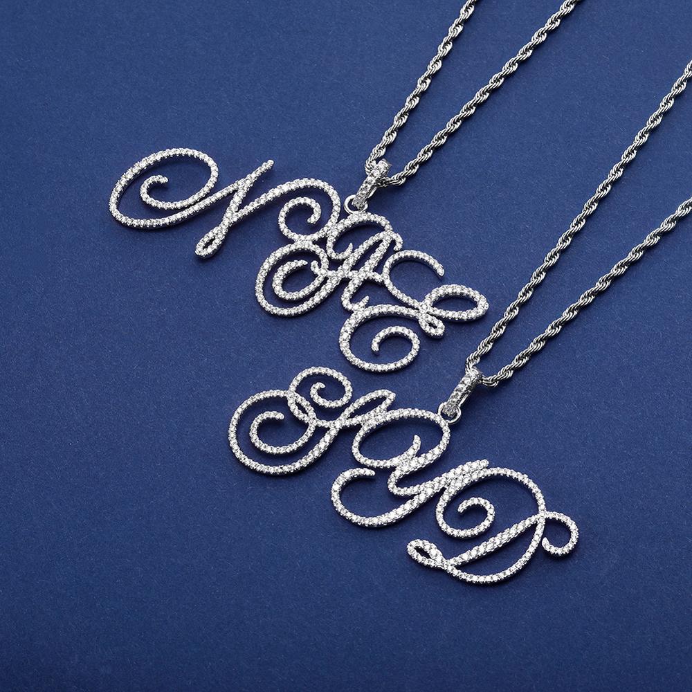 Custom Cursive Font Pendant 18K - ICECI