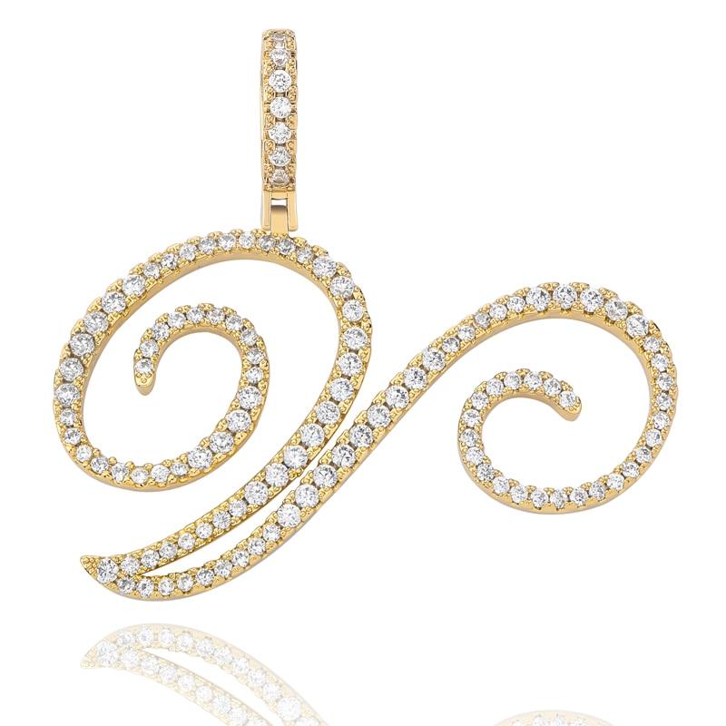 Custom Cursive Font Pendant 18K - ICECI