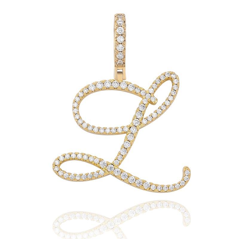 Custom Cursive Font Pendant 18K - ICECI