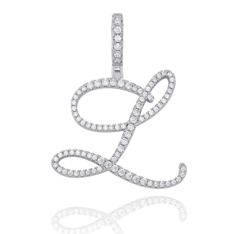 Custom Cursive Letter Pendant 18K - ICECI