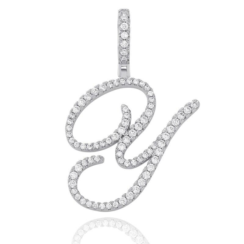 Custom Cursive Letter Pendant 18K - ICECI