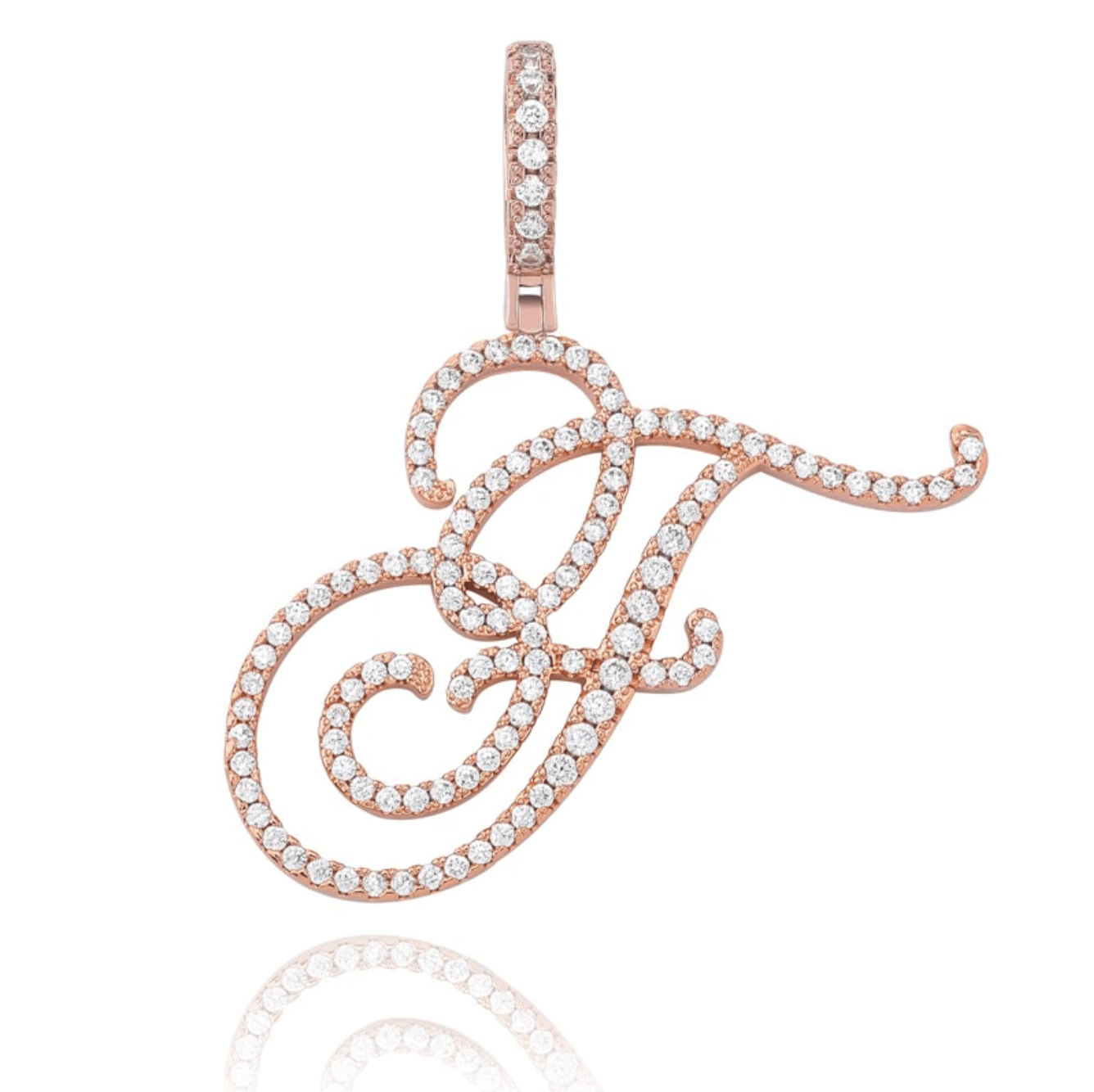 Custom Cursive Letter Pendant 18K - ICECI