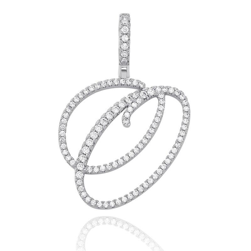 Custom Cursive Letter Pendant 18K - ICECI