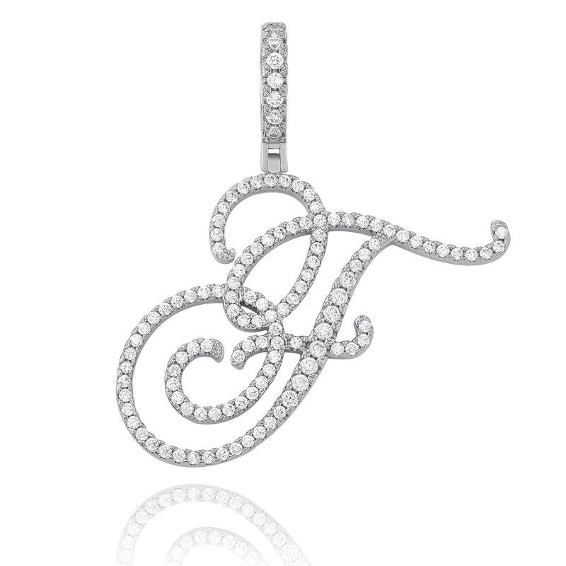 Custom Cursive Letter Pendant 18K - ICECI