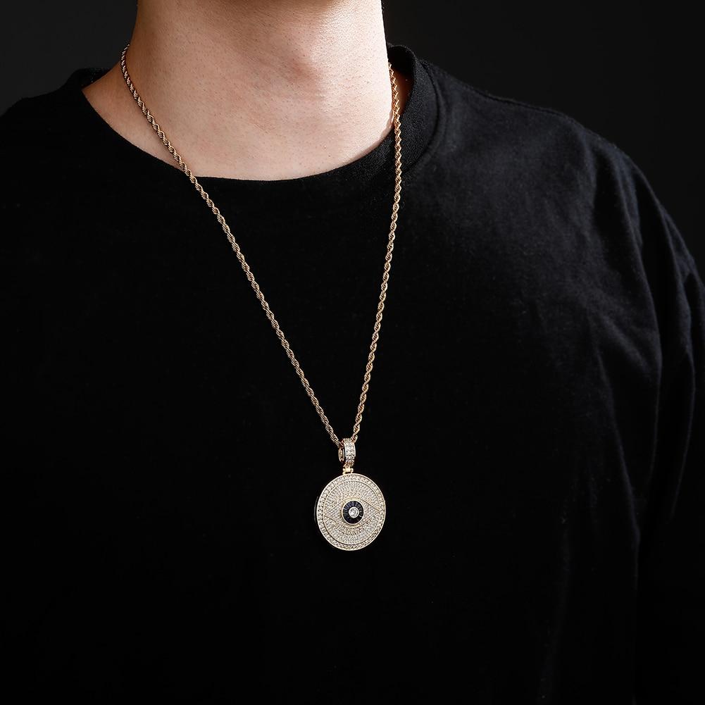 Custom Evil Eye Photo Locket 14K - ICECI