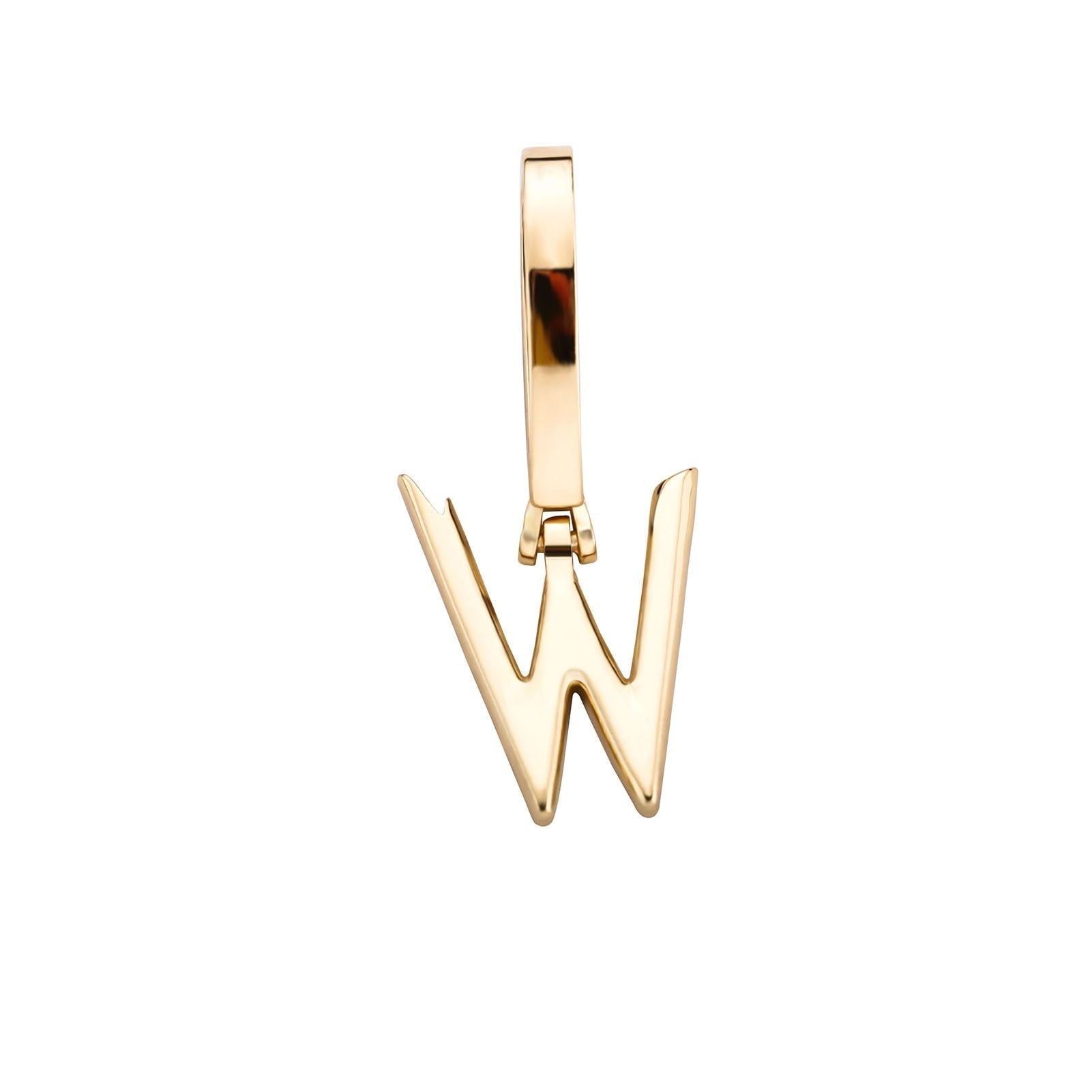 Custom New Brush Letter Pendant 14K - ICECI