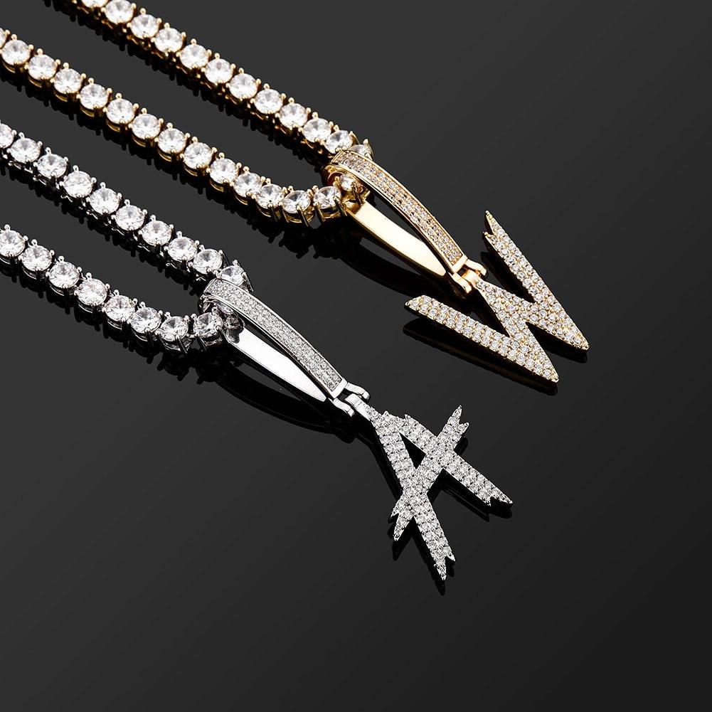 Custom New Brush Letter Pendant 14K - ICECI