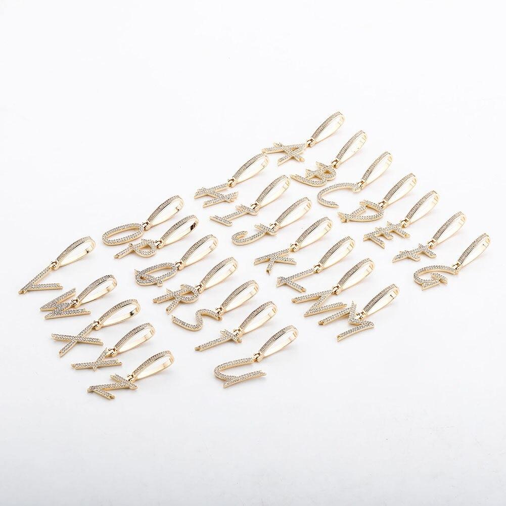 Custom New Brush Letter Pendant 14K - ICECI