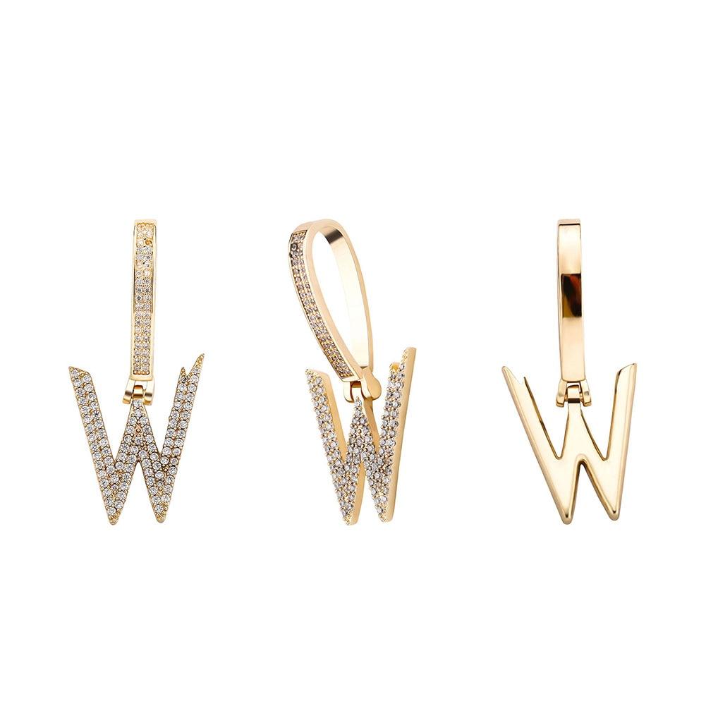 Custom New Brush Letter Pendant 14K - ICECI