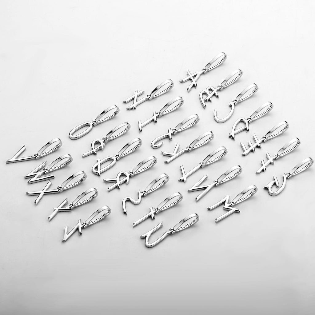 Custom New Brush Letter Pendant 14K - ICECI