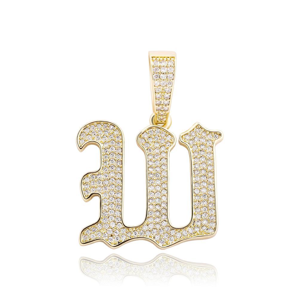 Custom Old English Letter Pendant 14K - ICECI