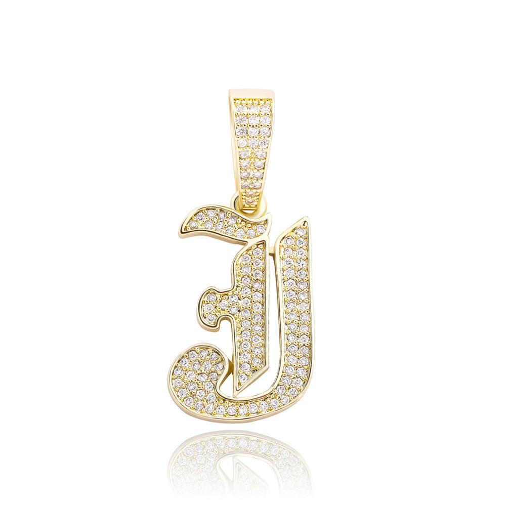 Custom Old English Letter Pendant 14K - ICECI