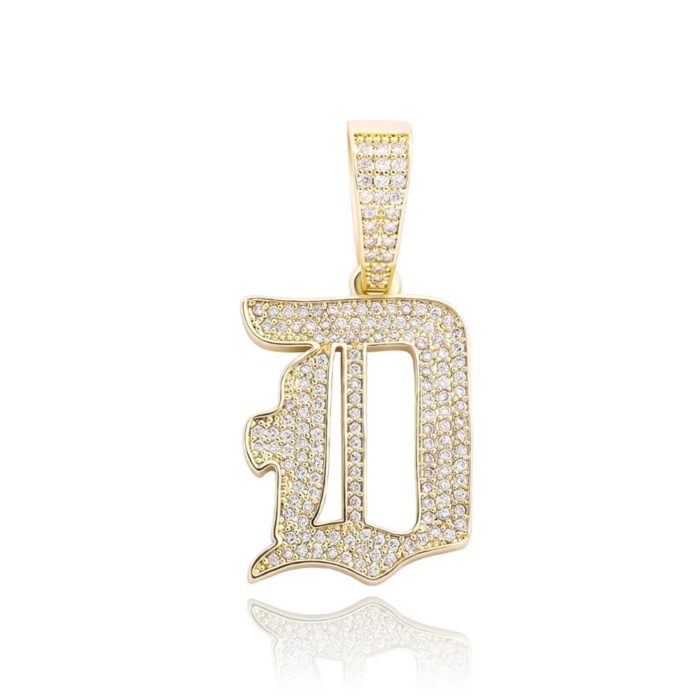 Custom Old English Letter Pendant 14K - ICECI