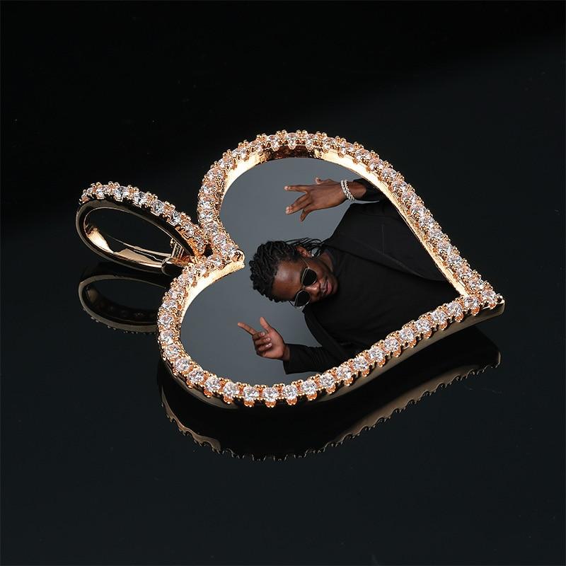 Custom Photo Heart Pendant 18K - ICECI