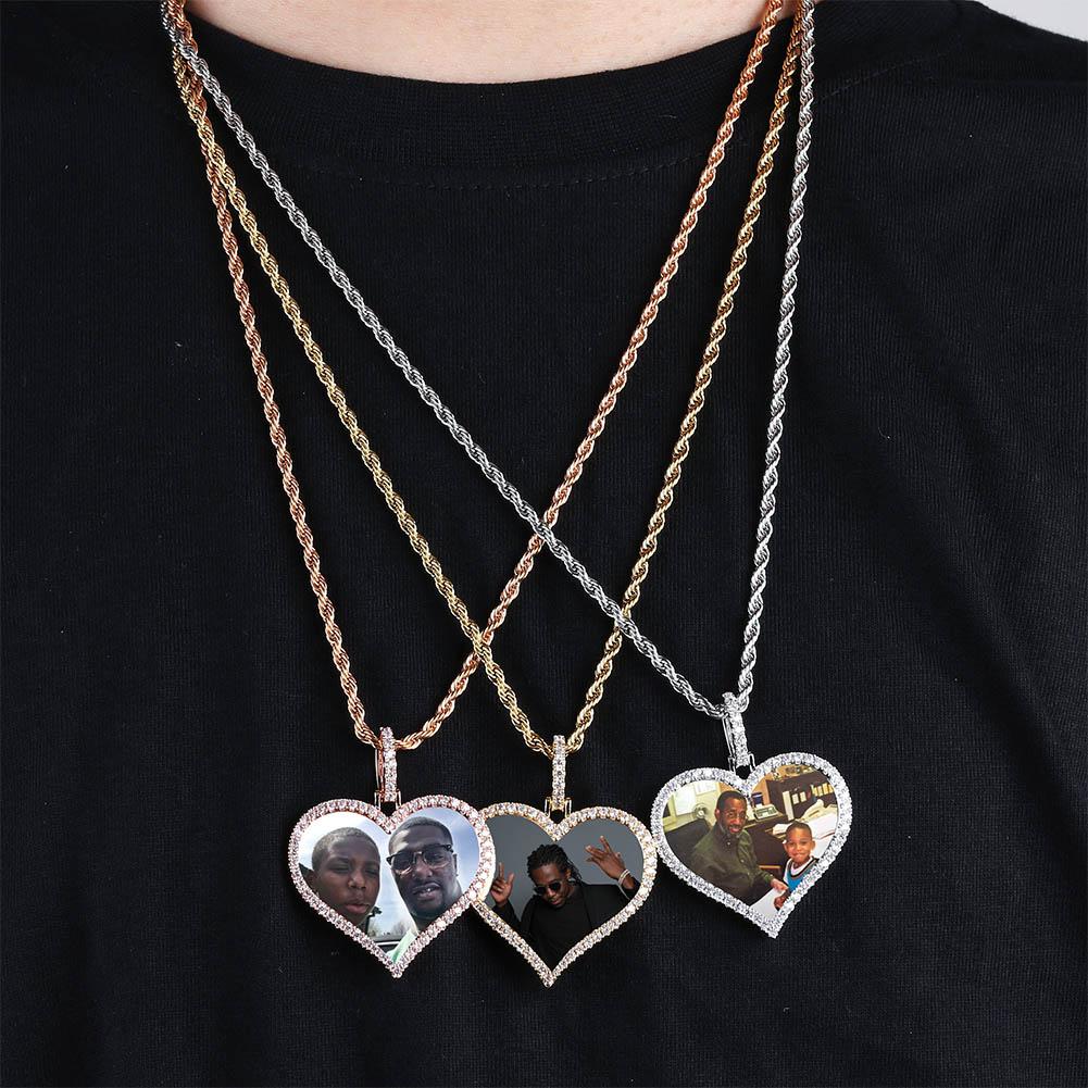 Custom Photo Heart Pendant 18K - ICECI