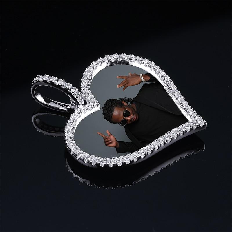 Custom Photo Heart Pendant 18K - ICECI