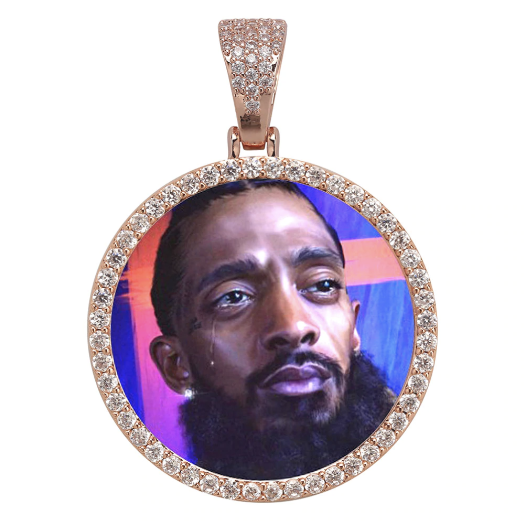Custom Photo Medallion Pendant 14K - ICECI