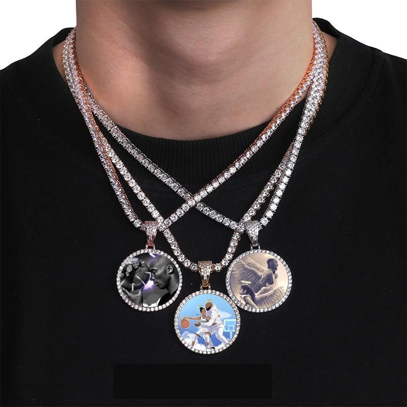 Custom Photo Medallion Pendant 14K - ICECI
