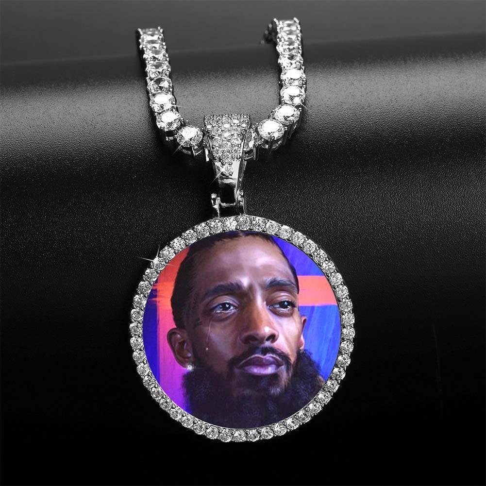Custom Photo Medallion Pendant 14K - ICECI