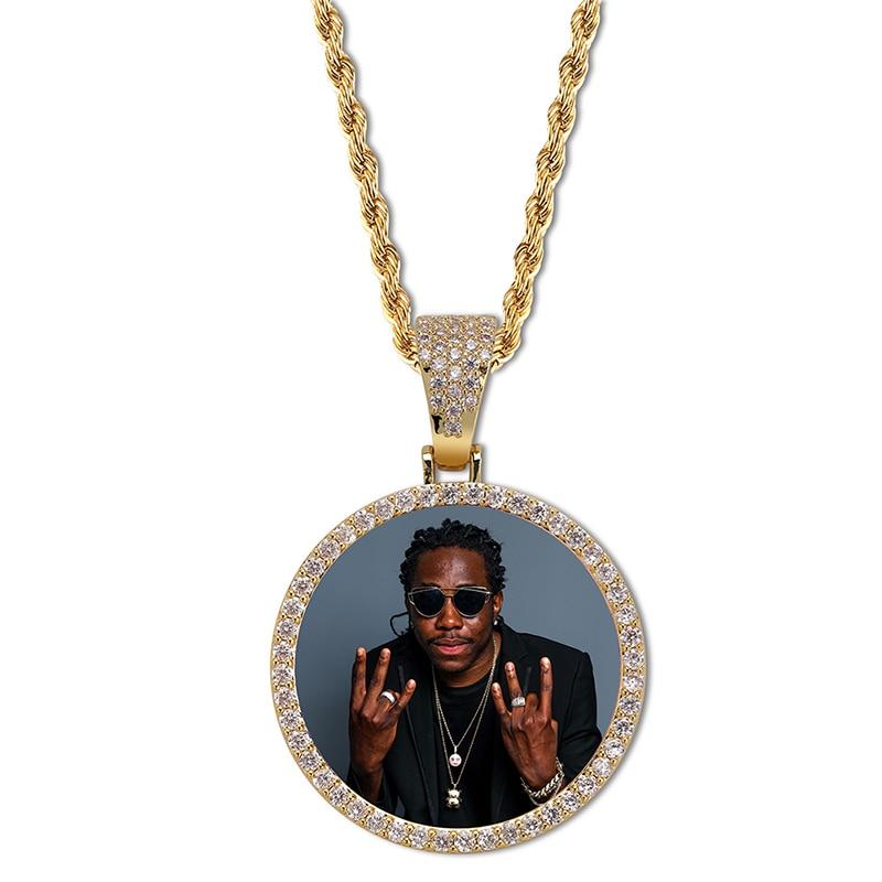Custom Photo Medallion Pendant 14K - ICECI