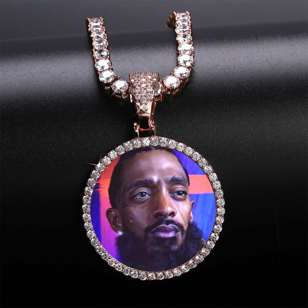 Custom Photo Medallion Pendant 14K - ICECI