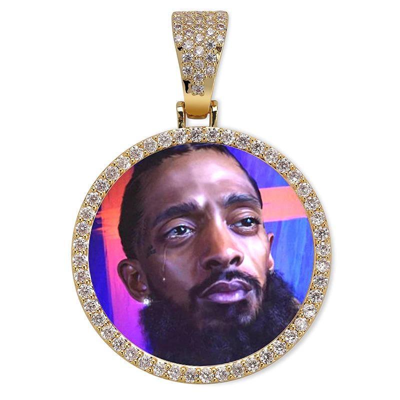 Custom Photo Medallion Pendant 14K - ICECI