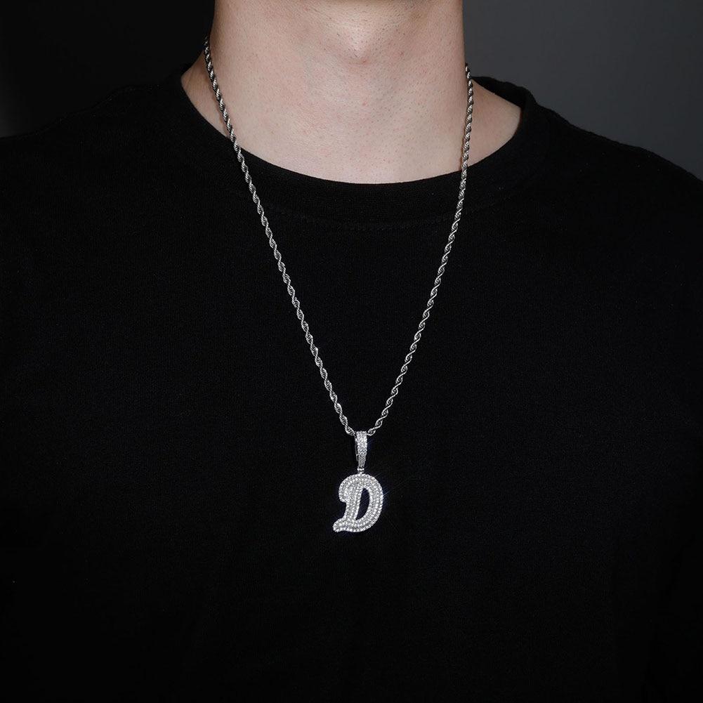 Custom Script Bubble Letter Pendant 14K - ICECI