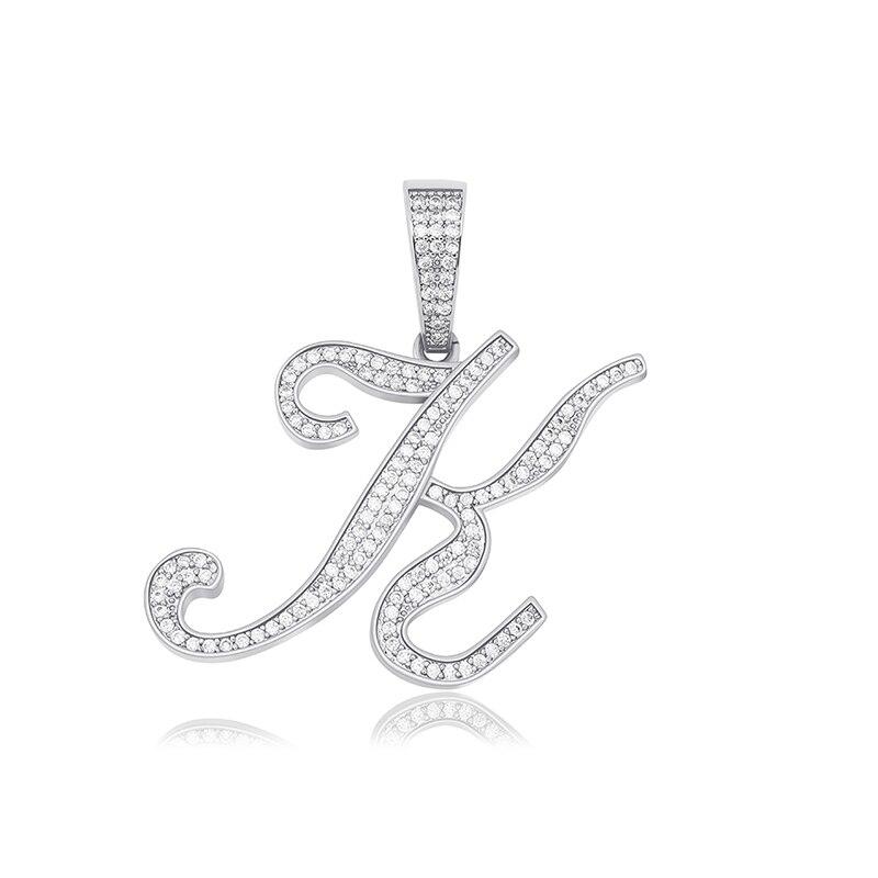 Custom Script Letter Pendant 14K - ICECI