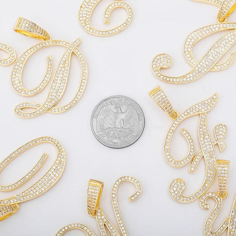 Custom Script Letter Pendant 14K - ICECI