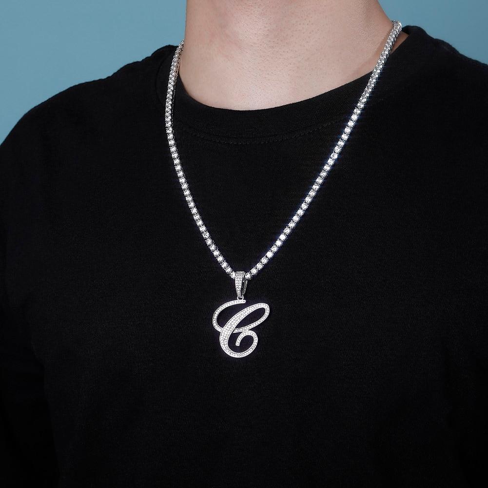 Custom Script Letter Pendant 14K - ICECI