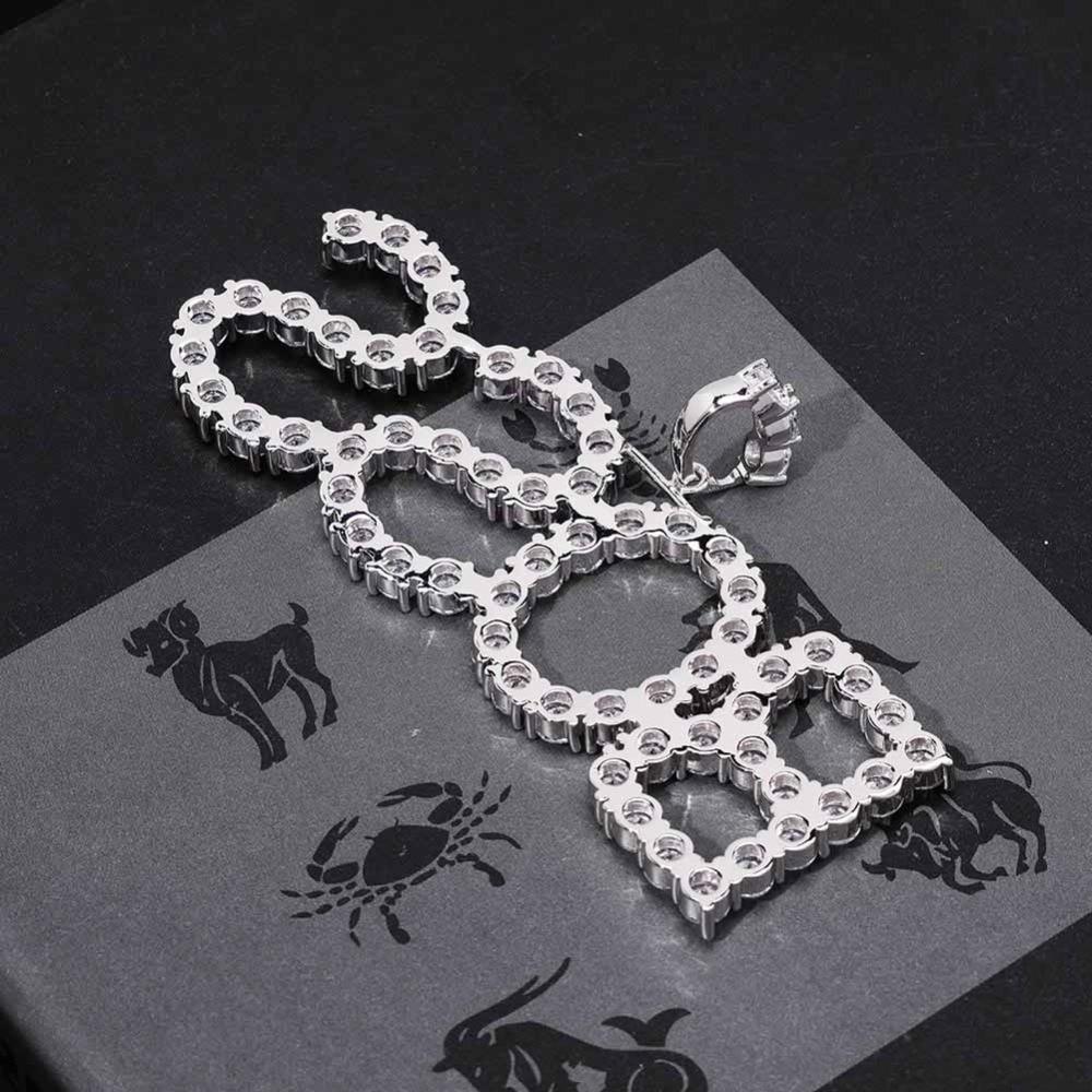 Custom Tennis Font Pendant 18K - ICECI