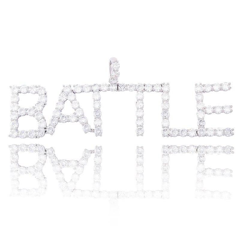 Custom Tennis Font Pendant 18K - ICECI