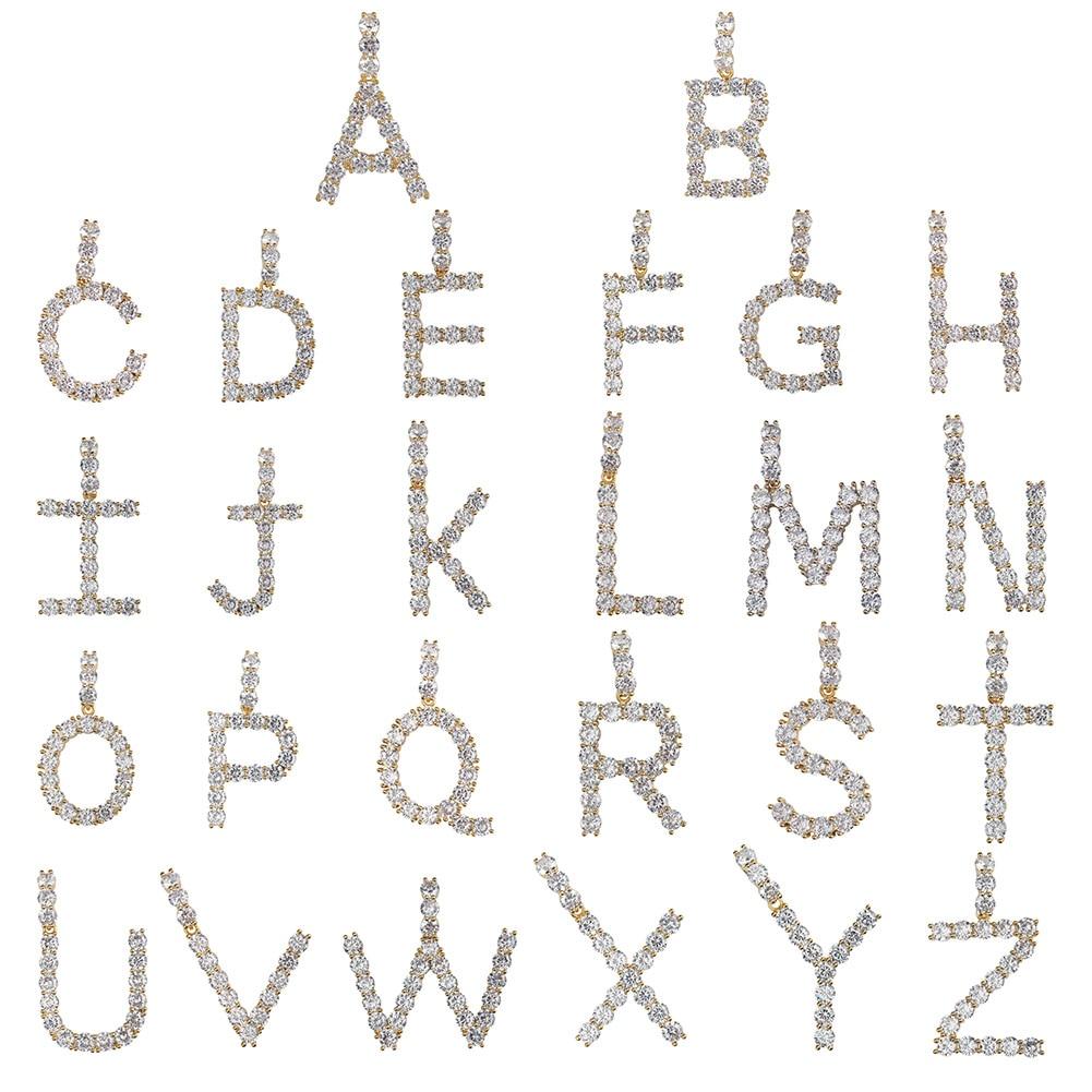 Custom Tennis Font Pendant 18K - ICECI