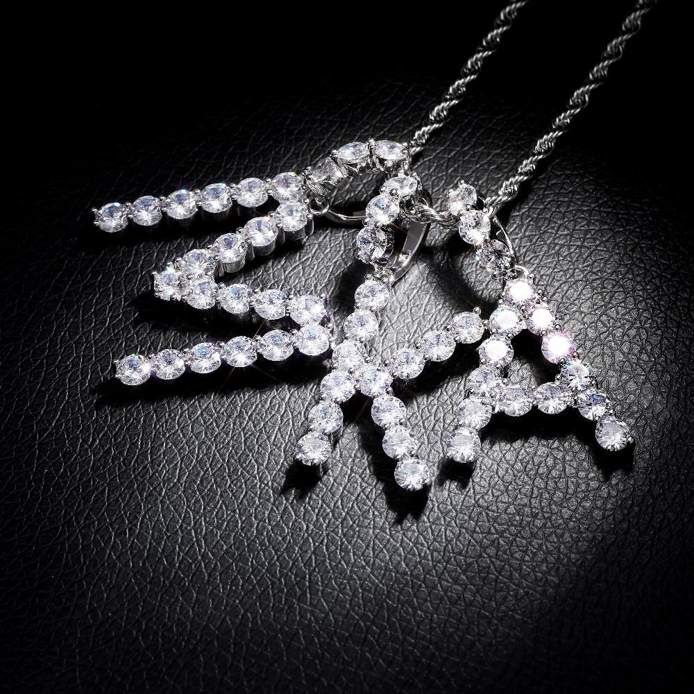 Custom Tennis Font Pendant 18K - ICECI