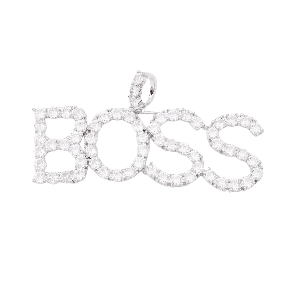 Custom Tennis Font Pendant 18K - ICECI