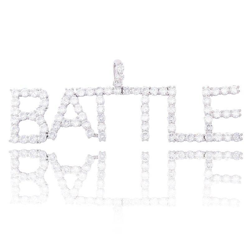 Custom Tennis Font Pendant 18K - ICECI