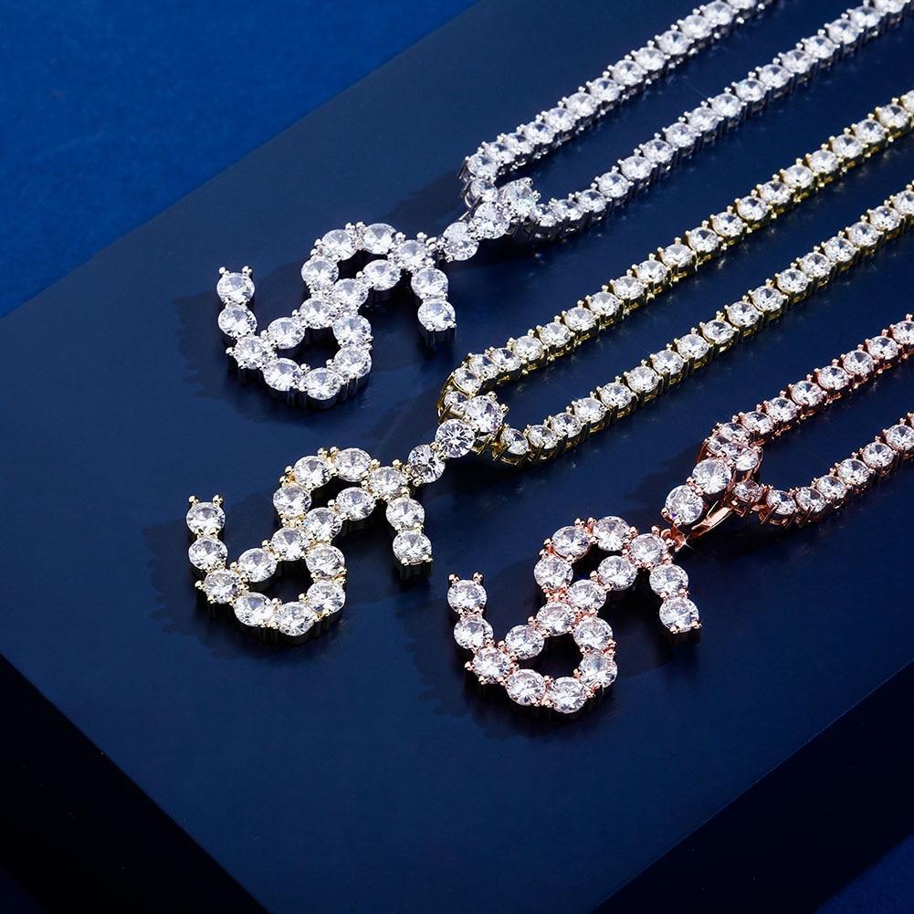 Custom Tennis Letter Pendant 14K - ICECI