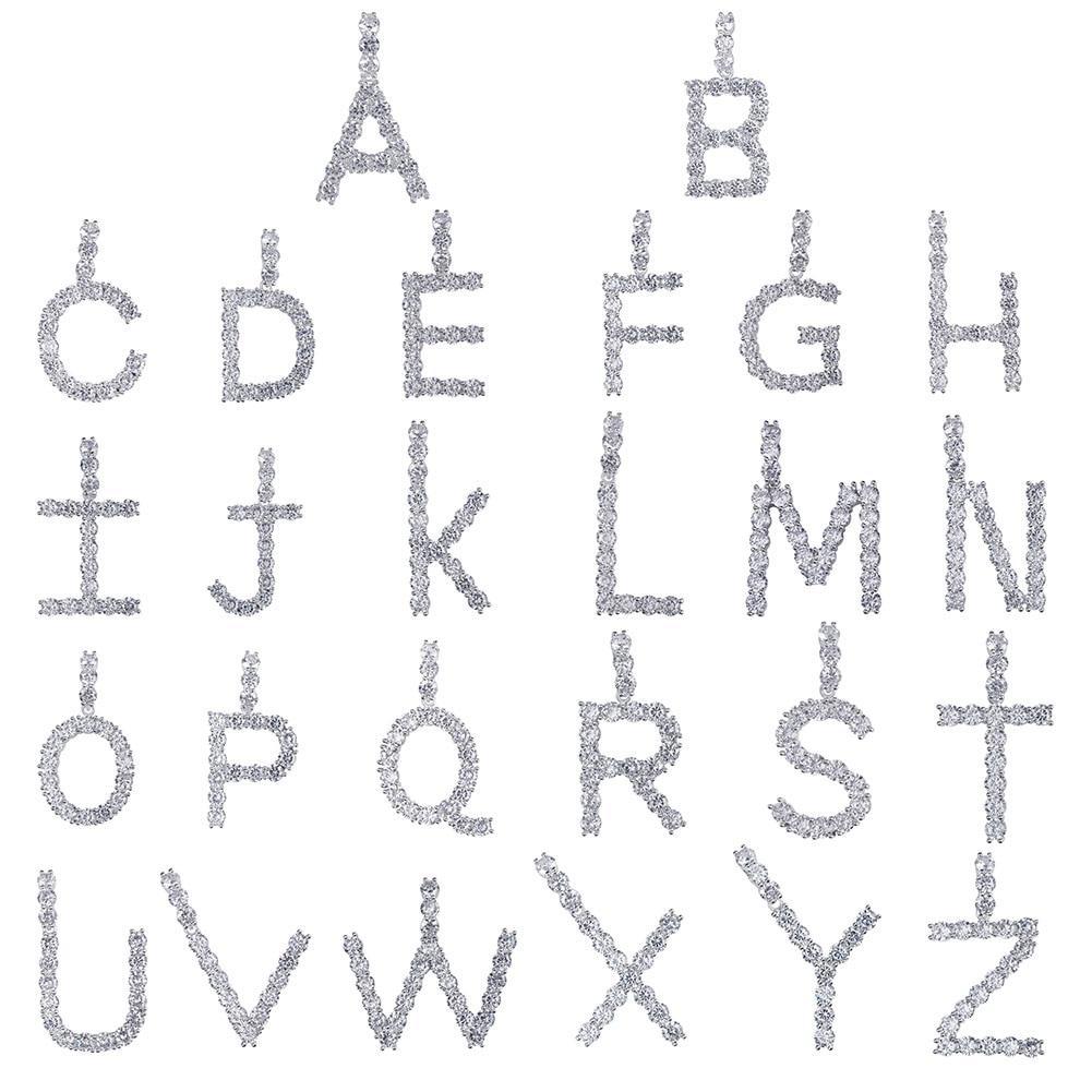 Custom Tennis Letter Pendant 14K - ICECI