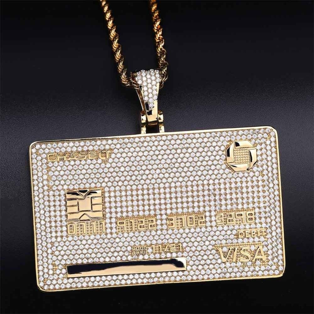 Custom Visa Card Pendant 18K - ICECI